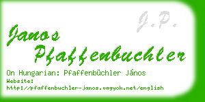 janos pfaffenbuchler business card