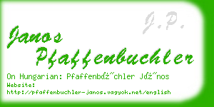 janos pfaffenbuchler business card